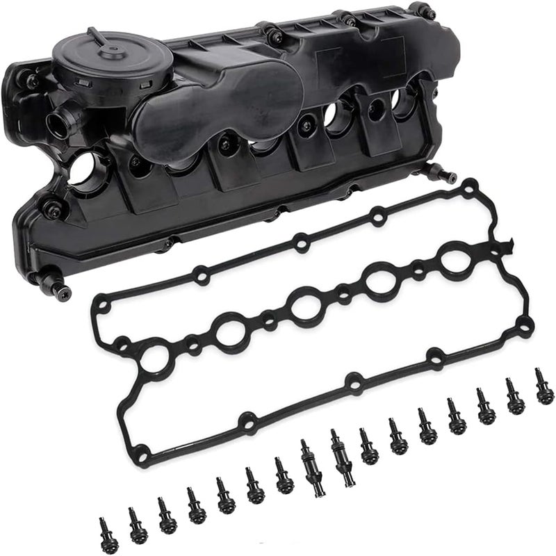 Koomaha 07K103469L Engine Valve Cover Assembly Replacement for 2005-2014 VW Jetta Beetle Golf Passat Rabbit 2.5L 264-907, 917-064, 07K103469D, 07K103469F - Image 1